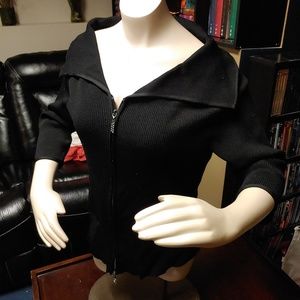 Cute, black zippered jacket